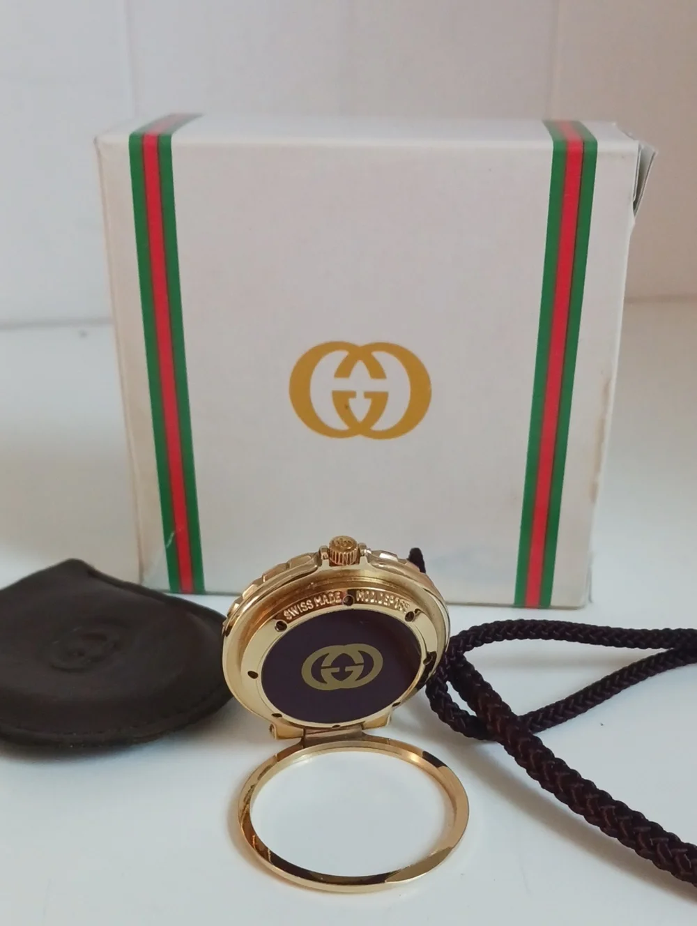 GUCCI NIB TRAVEL POCKET ALARM WATCH
